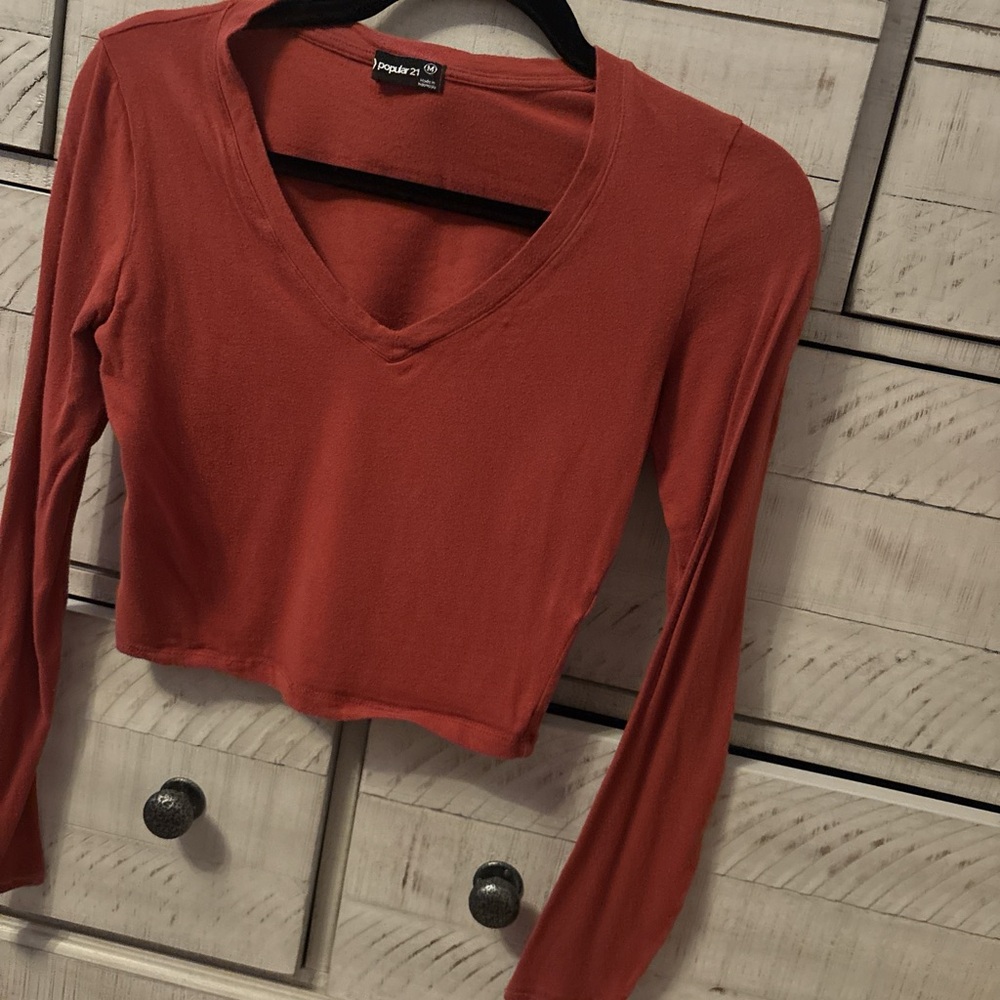 Forever 21 Fitted Crop Blouse